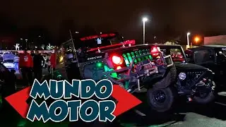 Noche de autos más de 200 reunidos en la calle
