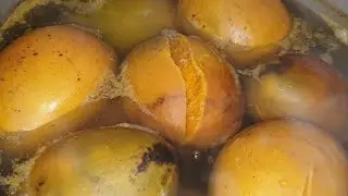 Fresco de mango maduro cosido