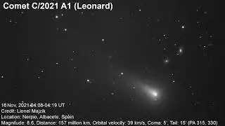 Comet C/2021 A1 (Leonard) animation - Nov 16, 2021