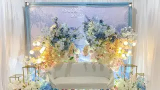 dekorasi akad simple warna biru
