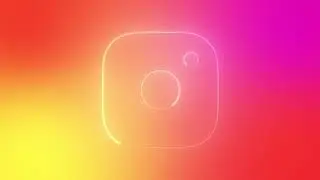 Motion Made - Free Instagram Logo Glowing Outlines Neon Style Seamless Loop Animation Stock Footage