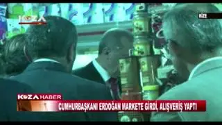 PRESIDENT ERDOĞAN ENTERED THE MARKET AND SHOPPED
