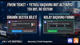 Fivem Ticket + Başvuru Botu (200Liketa Altyapı linki gelir)