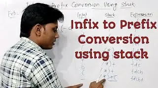 Infix to Prefix Conversion using stack ll Data structure and algorithm