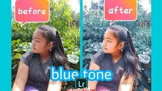 Cara mengedit foto di aplikasi Lightroom efek Blue Tone ||By:Florentina official