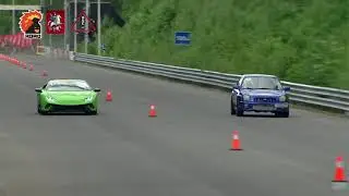Lambo Huracan vs tuned Subaru Impreza WRX Sti