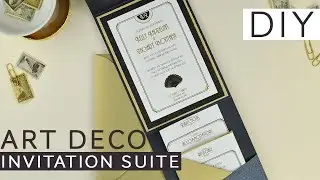 Art Deco Inspired Wedding Invitation Suite