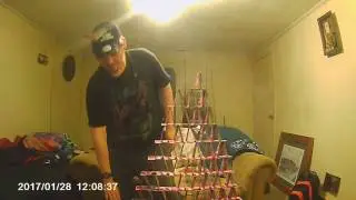 CARD TOWER FAIL ( FLEW DRONE THREW IT)