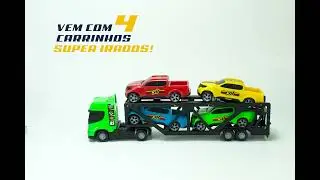 Mini Cegonheiro com 04 carrinhos