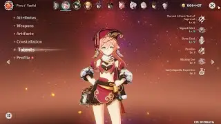 Genshin Impact 2.4 - Yanfei talent farming, practicing C6 Ganyu gameplay