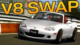 Gran Turismo 4, but I can Engine Swap with Cheats... (1121hp Miata)
