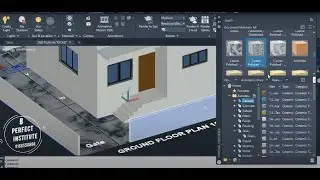 how to apply AutoCAD Materials library texture how to user material in AutoCAD Hindi tutorial