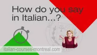 Learn Italian: How to say 