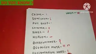Do You Know Some important indicate Symbol