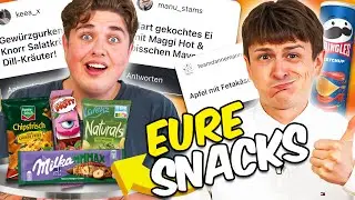 Eure Lieblingssnacks testen 😍🍬 mit Dima