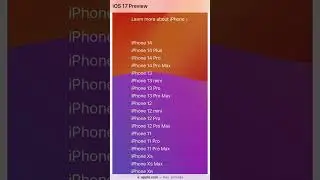 iOS 17 Supported Devices