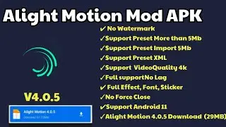 DOWNLOAD ALIGHT MOTION MOD APK VERSION 4.0.4 | SUPPORT ALL PRESET TERBARU 2021| GRATIS EXPORT VIDEO