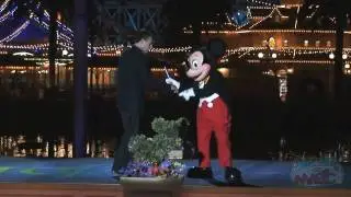 World of Color premiere event with talking Mickey Mouse at Disney's California Adventure