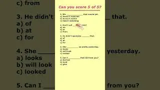 Fast English Grammar Test #shorts #english #quiz #learnenglish