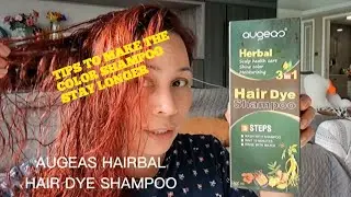AUGEAS HERBAL HAIR DYE SHAMPOO PART 2 RED WINE COLOR / REVIEWS
