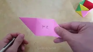 Qolbun Salim | How To Make Origami box Origami colored paper folding