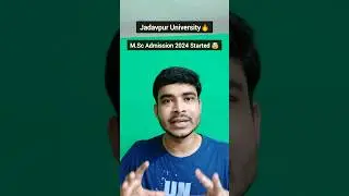 Jadavpur University M.Sc Admission 2024 Started🔥|| Application Details ☑️ #shorts #inspirechemistry