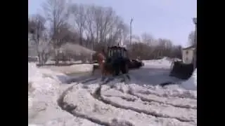Снегоочиститель  СУ 2 1 ОМ работа с водой