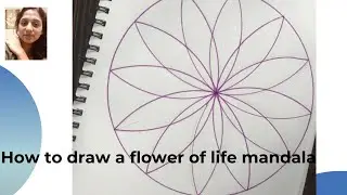 How to draw a flower of life mandala ll easy drawing ll Varsha Fine Art