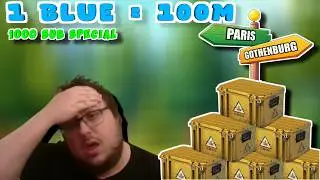 1000 Subscriber Case unboxing celebration | 1 Blue = 100M!