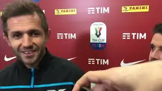 Senad Lulic dopo la vittoria della coppa Italia