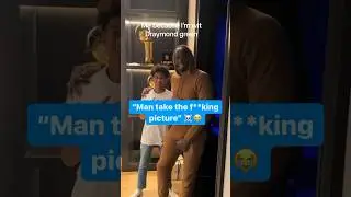 Draymond Green was getting impatient with these people trying to get a picture with him 😂