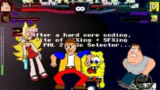 MUGEN: Joe Swanson (Me) & Dee Bee Kaw vs SpongeBob & Panty