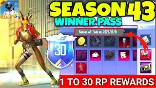 Pubg Lite New Winner Pass 43 Maxout 😍 | New Winner Pass In Pubg Lite | 