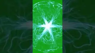 Plasma Energy on Green Screen Background