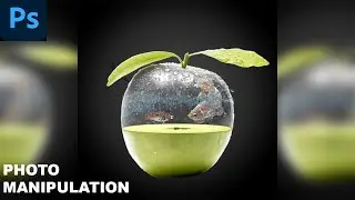 Apple Photo Manipulation in Photoshop | water apple