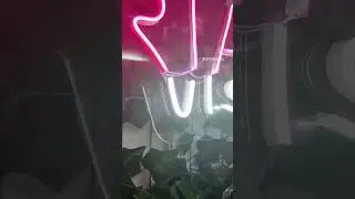 Detalhes do acrílico com led neon