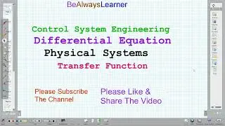 10 |Transfer function of Physical Systems : Electrical System | CSE