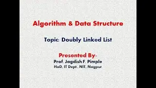 Lecture 30- Linked List  Doubly  Linked List