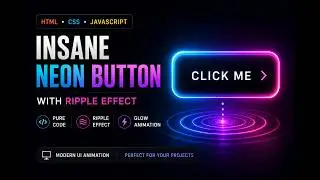 I Built an INSANE Neon Glow Button with Ripple Effect Using HTML, CSS & JavaScript 🔥⚡