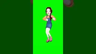 Copyright free green screen girl dance video 