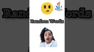 Random 😱 Words Using Java 