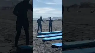 Урок серфинга на Камчатке 