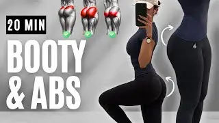 20 MIN FLAT BELLY & ROUND BOOTY WORKOUT - No Squats, No Jumping, No Equipment