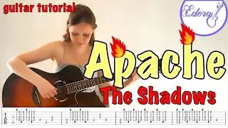 Apache Fingerstyle Guitar Tutorial with On-Screen TAB - The Shadows