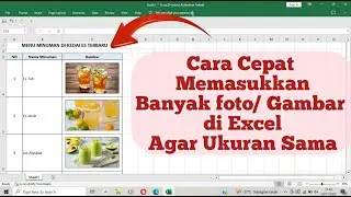 Cara Memasukkan Banyak Gambar di Excel Agar Ukurannya Sama