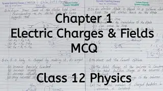 MCQ | Chapter 1 | Electric Charges and Fields | Class 12 Physics