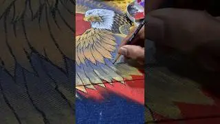 Custom Jacket Garuda Indonesia #customjacket #jaketlukis #painting #art #garudaindonesia #indonesia