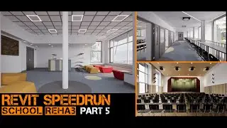 Revit Speed Run: Interior Furniture Rendering – School Redevelopment Part 6 | Timelapse RTX ON