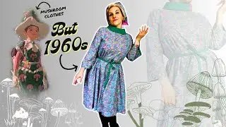 I made a MUSHROOM DRESS inspired by Zelda: Tears of the Kingdom (Vintage Pattern)