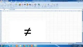 How to type not equal to symbol in excel